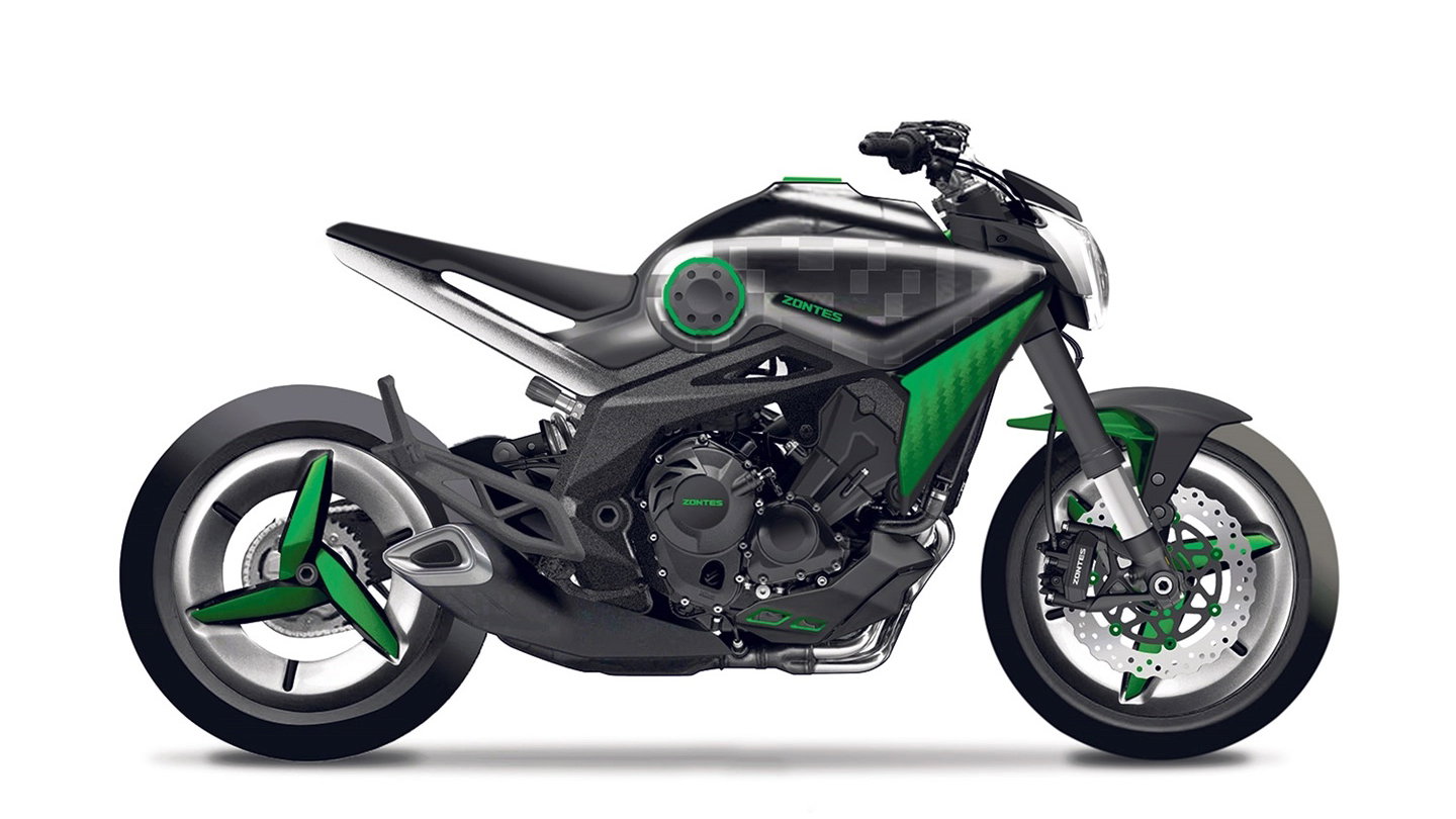 Zontes triple-cylinder motorcycle